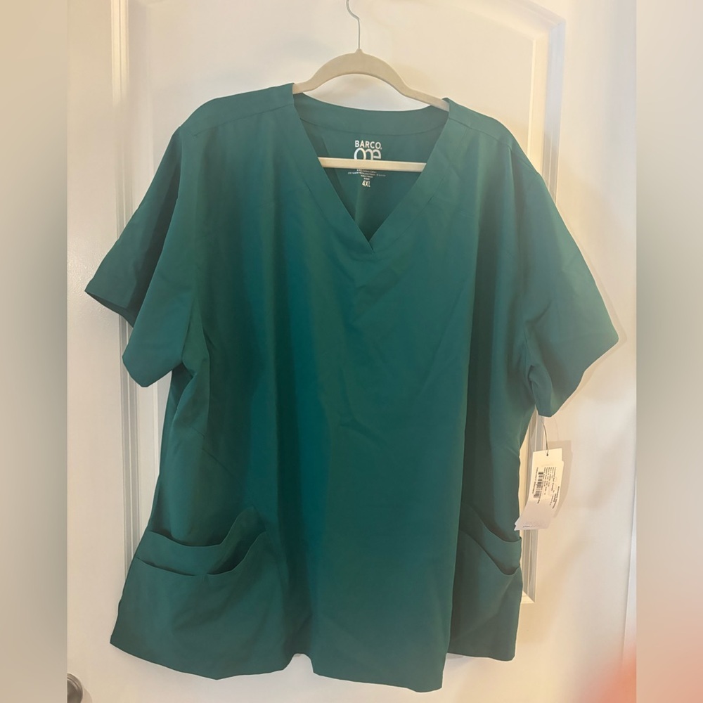 Woman’s Barco One V-Neck Teal / Green Scrubs Top sz 4XL - Picture 2 of 8